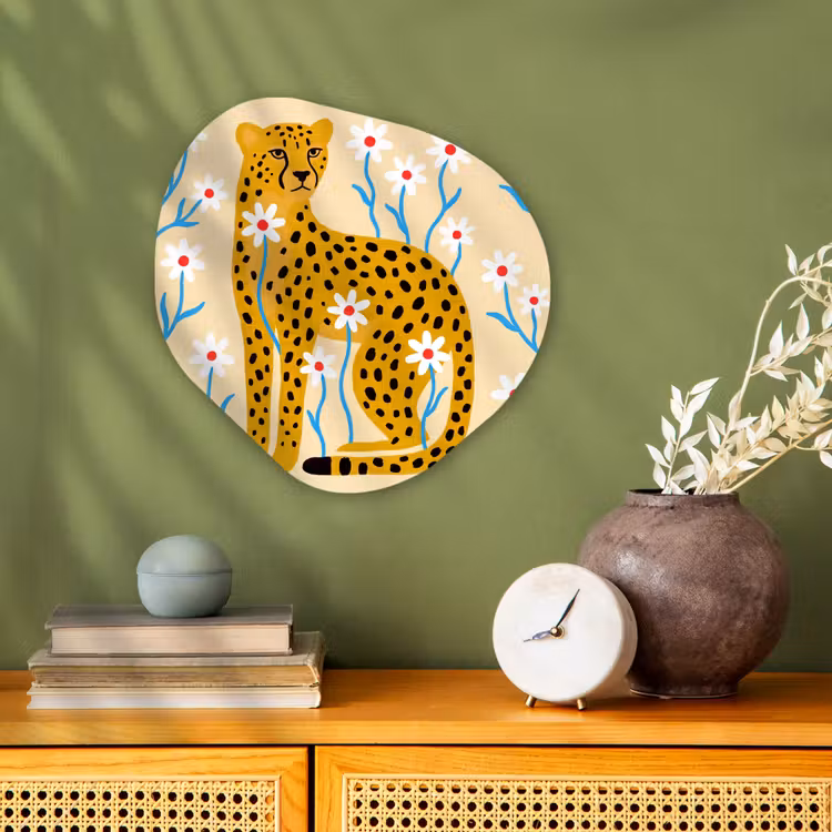 Forexbild Organische Form - Tiere – Gepard – Blumen – Modern – Gelb — 2