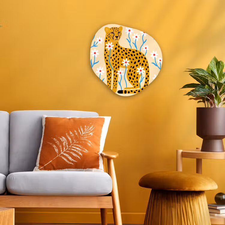 Forexbild Organische Form - Tiere – Gepard – Blumen – Modern – Gelb — 3