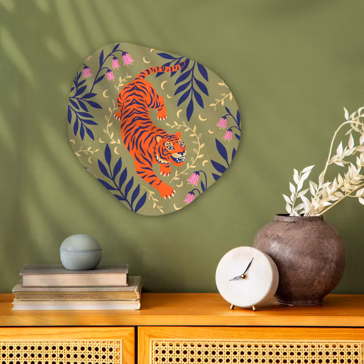 Forexbild Organische Form - Tiger – Blätter – Tiere – Illustration – Orange — 2