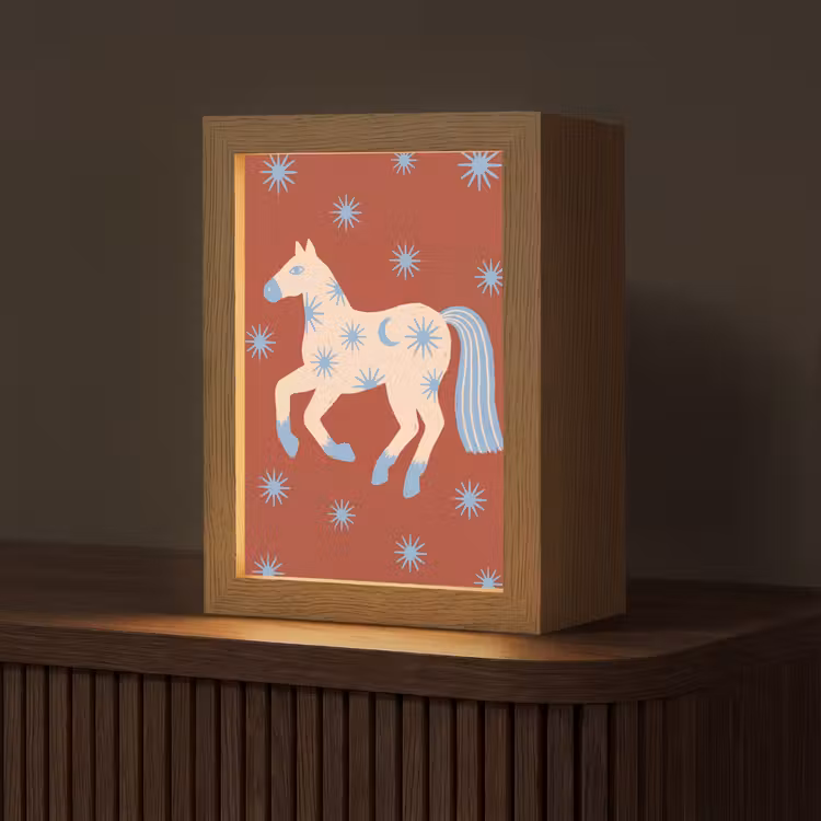 Personalisierte Lightbox - Tiere – Sterne – Mond – Abstrakt – Rot — 1