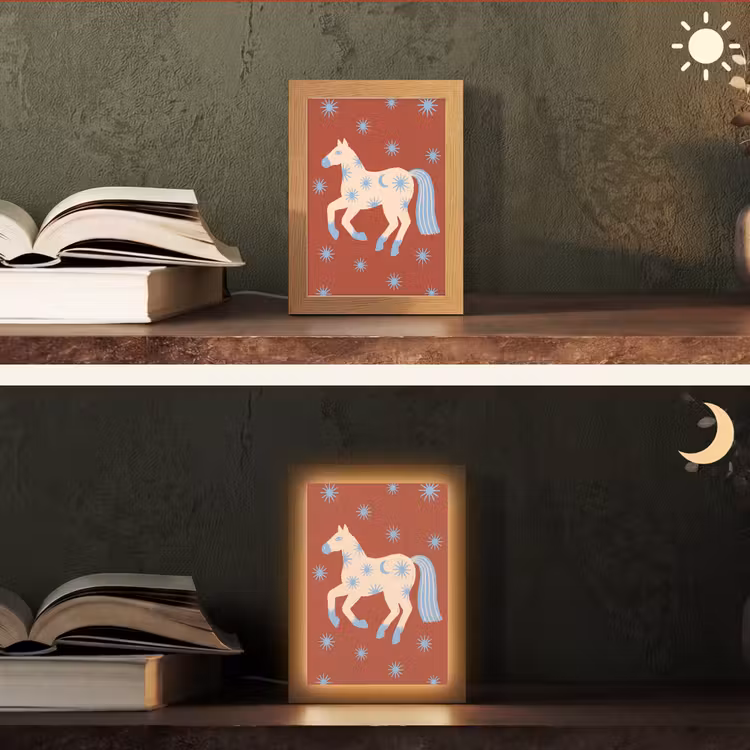 Personalisierte Lightbox - Tiere – Sterne – Mond – Abstrakt – Rot — 5