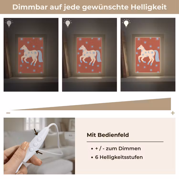 Personalisierte Lightbox - Tiere – Sterne – Mond – Abstrakt – Rot — 8
