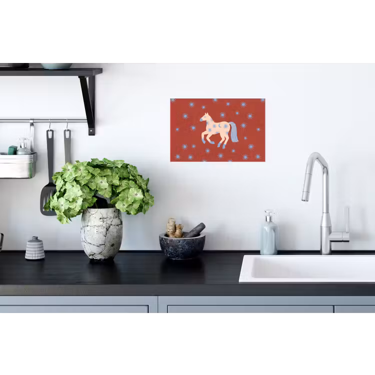 Wandtattoo – Tiere – Sterne – Mond – Abstrakt – Rot — 2