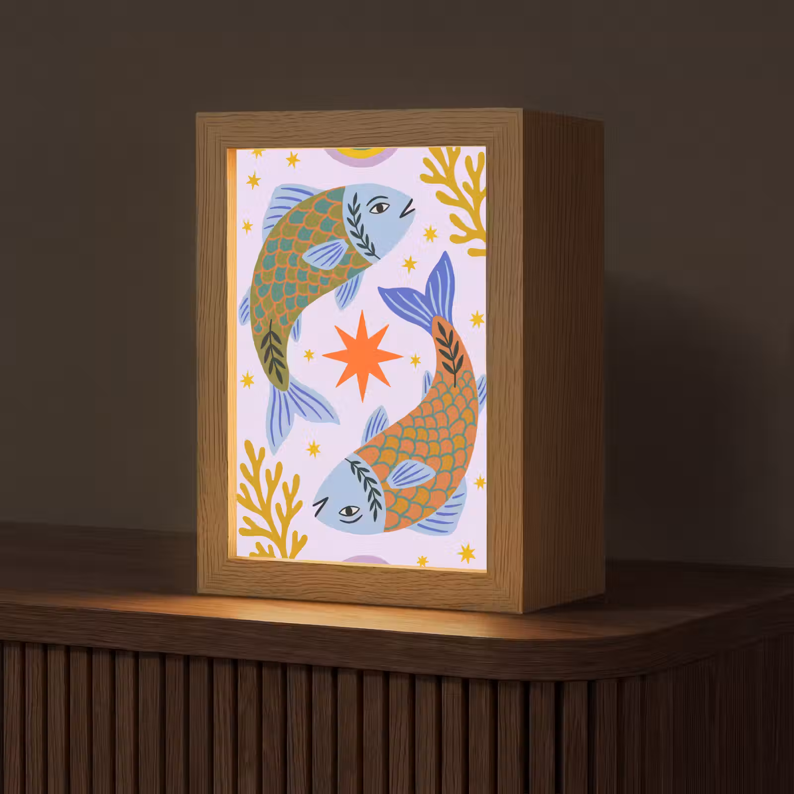 Personalisierte Lightbox - Fisch – Unterwasser – Tiere – Abstrakt – Farbenfroh — 1