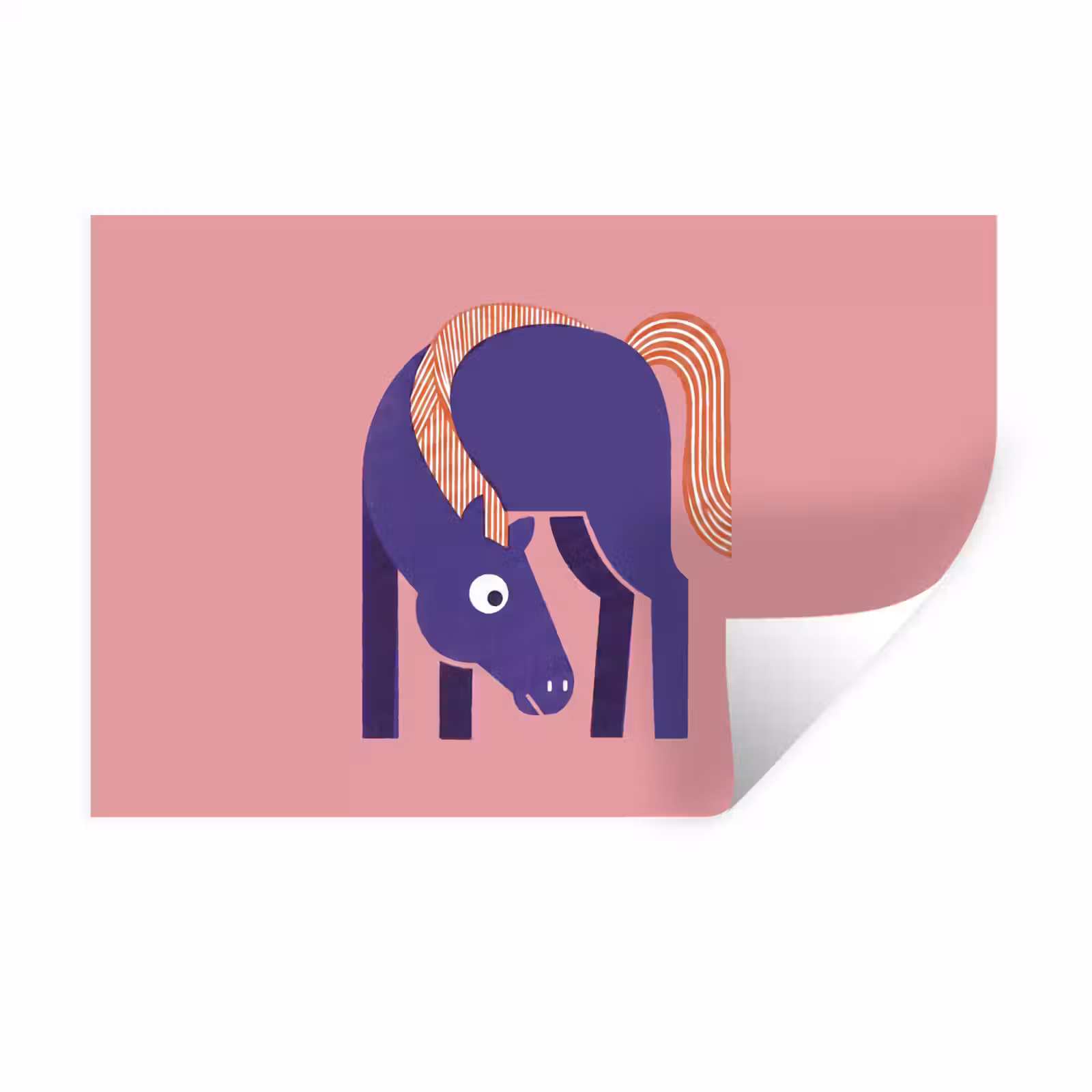 Wandtattoo – Pferd – Abstrakt – Tiere – Modern – Blau — 1