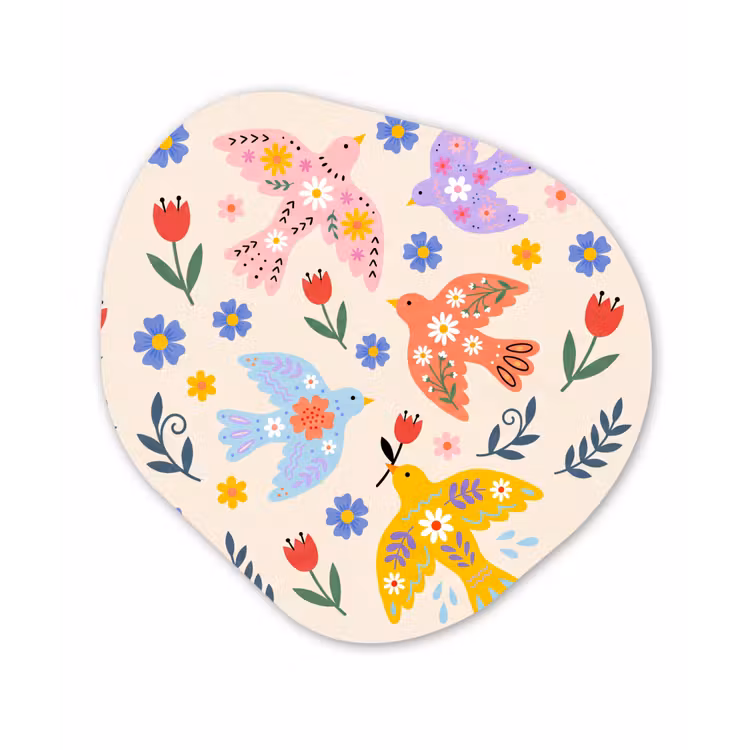 Forexbild Organische Form - Vögel – Blumen – Folk – Bunt – Tiere — 1