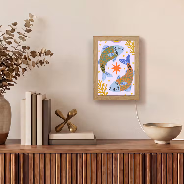 Personalisierte Lightbox - Fisch – Unterwasser – Tiere – Abstrakt – Farbenfroh — 4