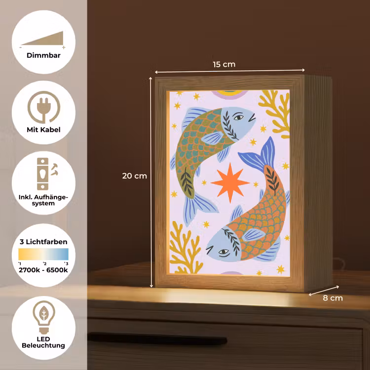 Personalisierte Lightbox - Fisch – Unterwasser – Tiere – Abstrakt – Farbenfroh — 6