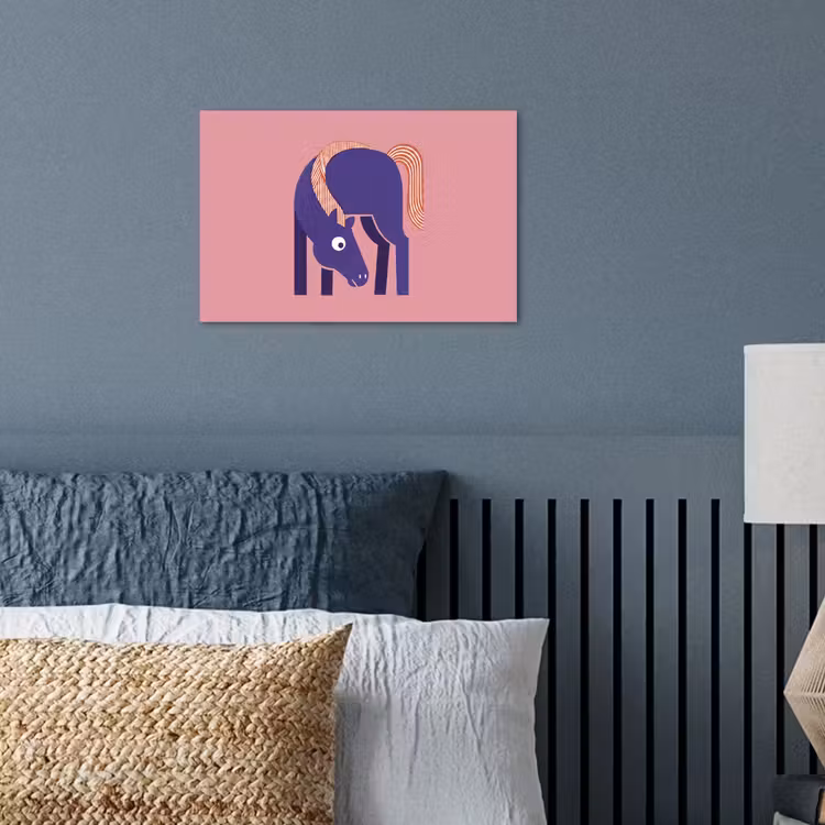 Poster - Pferd – Abstrakt – Tiere – Modern – Blau — 3