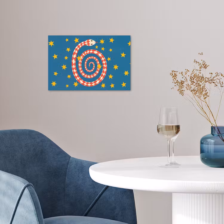 Poster - Schlange – Spirale – Tiere – Illustration – Rot — 4