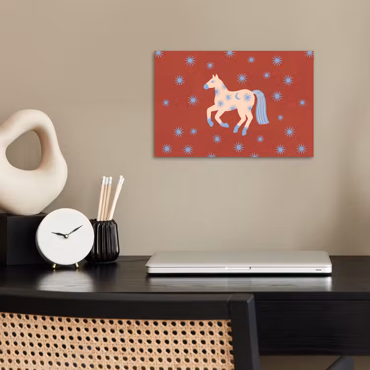 Poster - Tiere – Sterne – Mond – Abstrakt – Rot — 2
