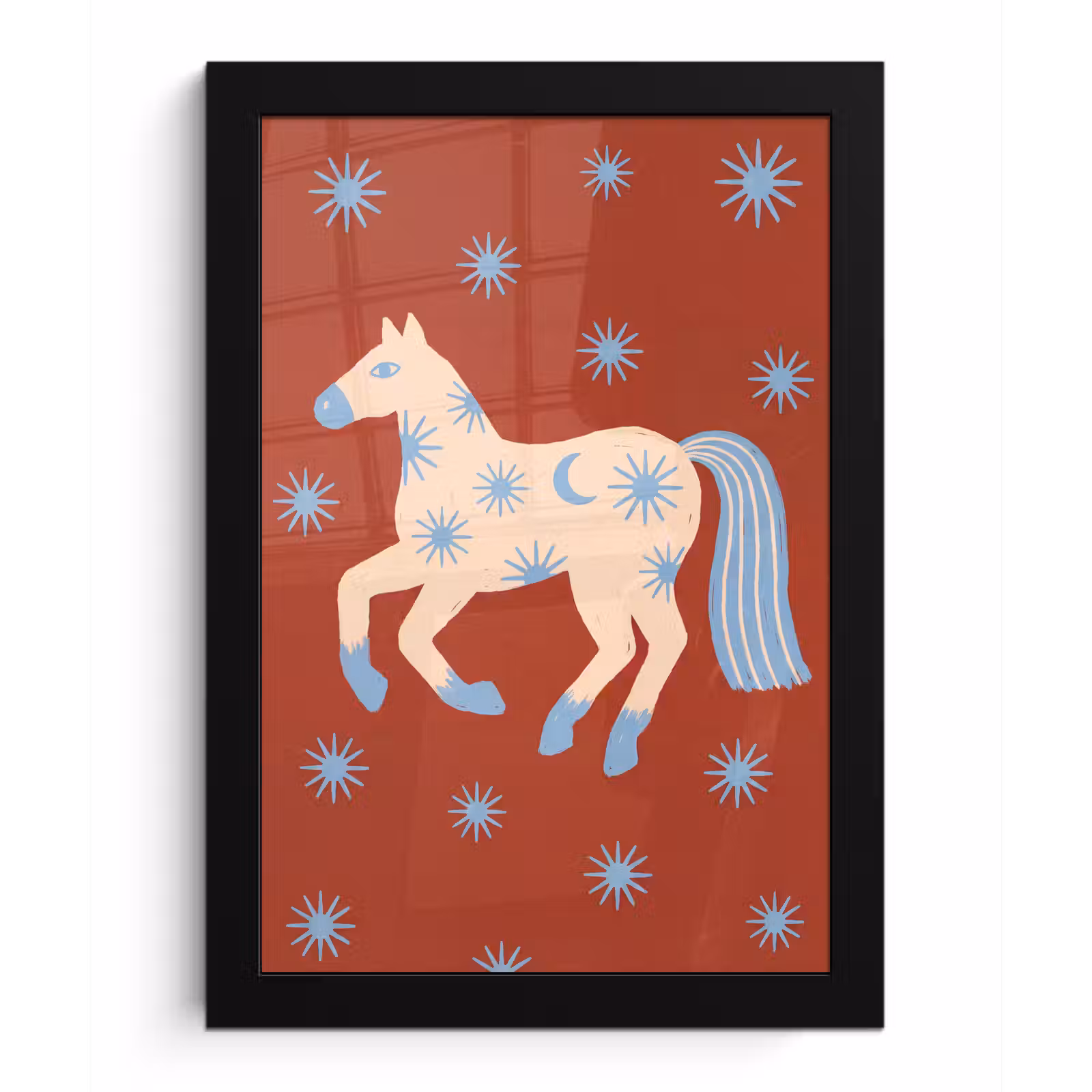 Bilder mit Rahmen - Tiere – Sterne – Mond – Abstrakt – Rot — 1