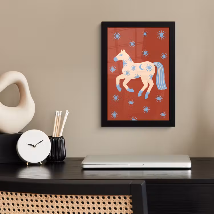 Bilder mit Rahmen - Tiere – Sterne – Mond – Abstrakt – Rot — 2