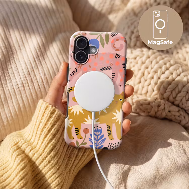 Handyhülle Toughcase - Katze – Blumen – Tiere – Modern – Rosa — 8