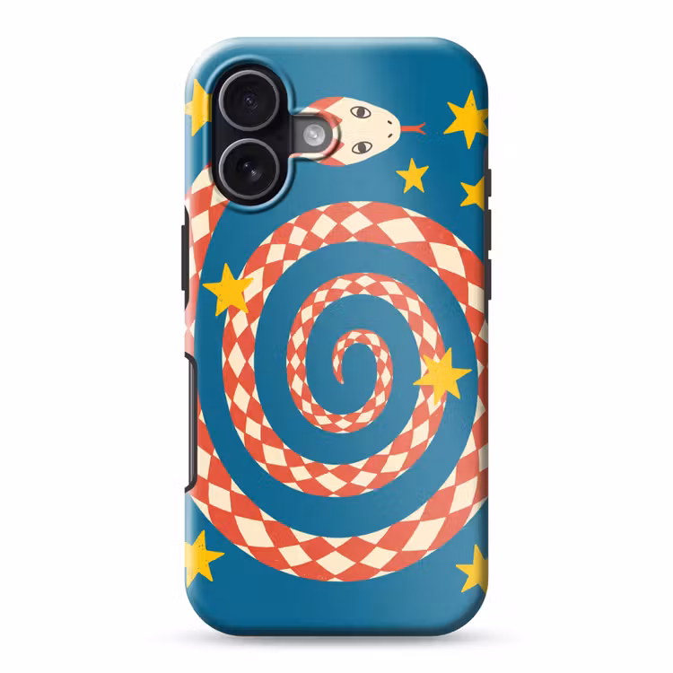 Handyhülle Toughcase - Schlange – Spirale – Tiere – Illustration – Rot — 1