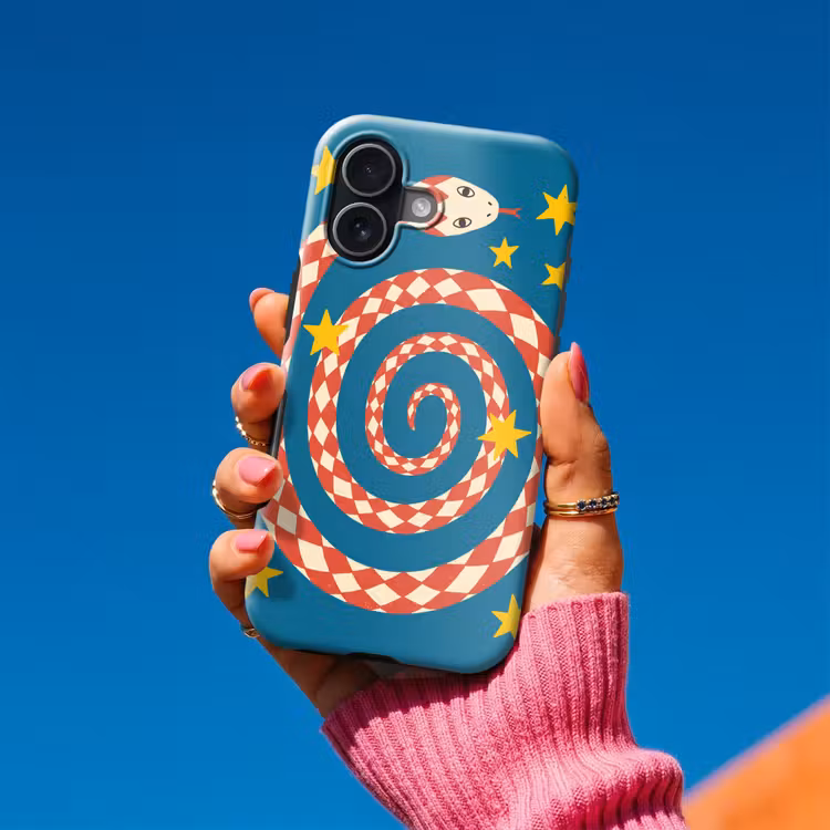 Handyhülle Toughcase - Schlange – Spirale – Tiere – Illustration – Rot — 2