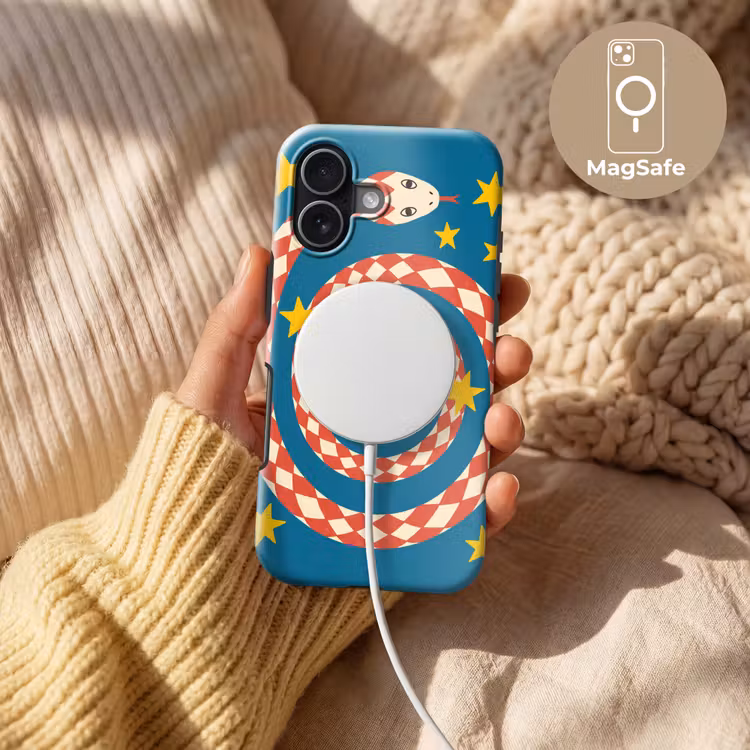 Handyhülle Toughcase - Schlange – Spirale – Tiere – Illustration – Rot — 8