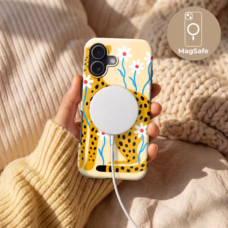 Handyhülle Toughcase - Tiere – Gepard – Blumen – Modern – Gelb — 8