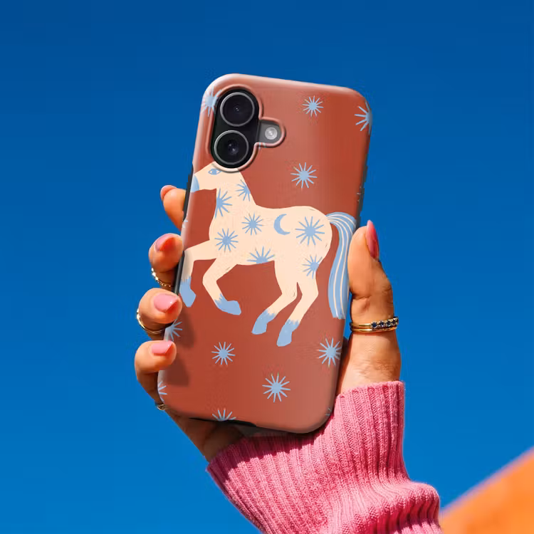 Handyhülle Toughcase - Tiere – Sterne – Mond – Abstrakt – Rot — 2