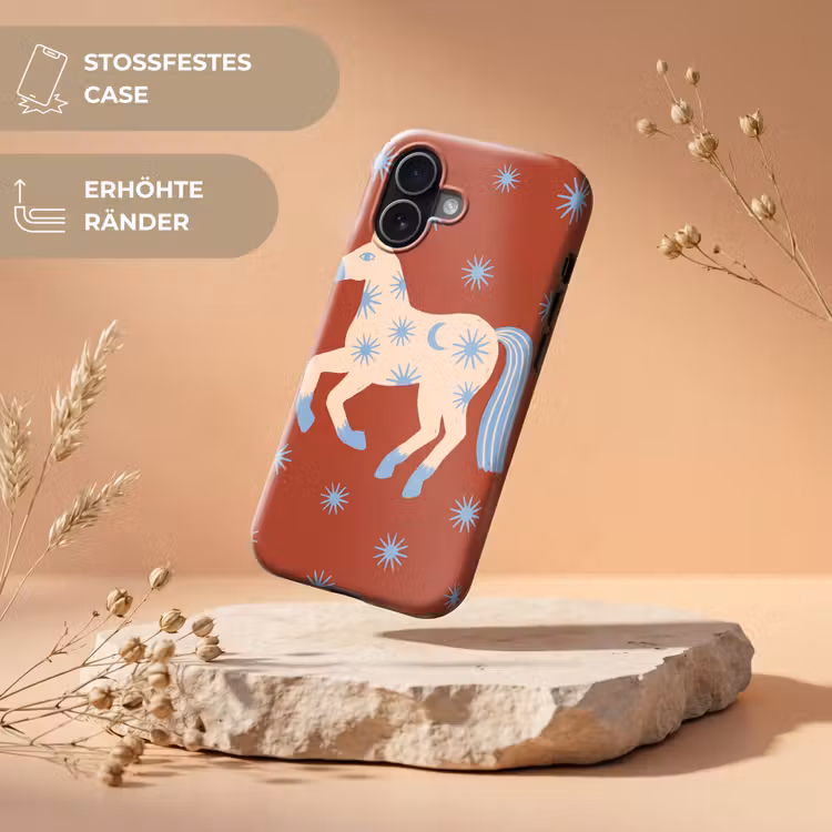Handyhülle Toughcase - Tiere – Sterne – Mond – Abstrakt – Rot — 5