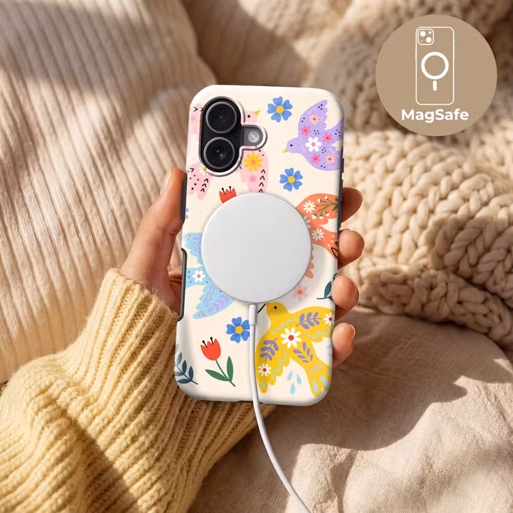 Handyhülle Toughcase - Vögel – Blumen – Folk – Bunt – Tiere — 8