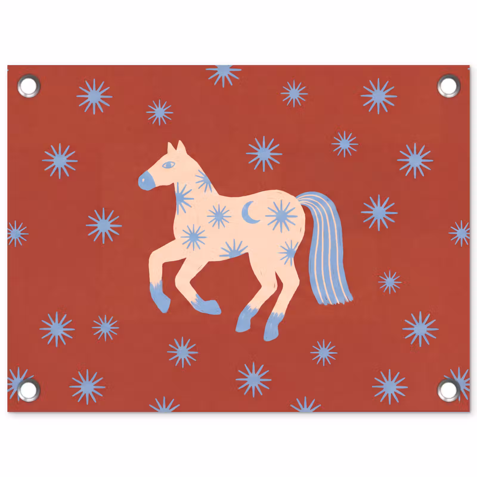 Gartenposter - Tiere – Sterne – Mond – Abstrakt – Rot — 1