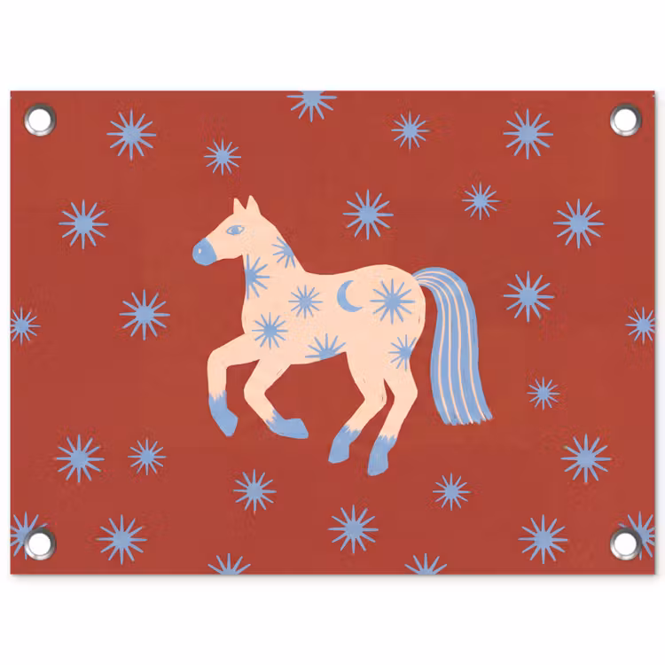 Gartenposter - Tiere – Sterne – Mond – Abstrakt – Rot — 1