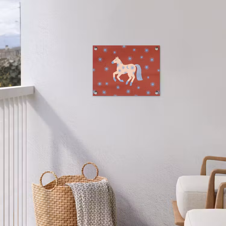 Gartenposter - Tiere – Sterne – Mond – Abstrakt – Rot — 5