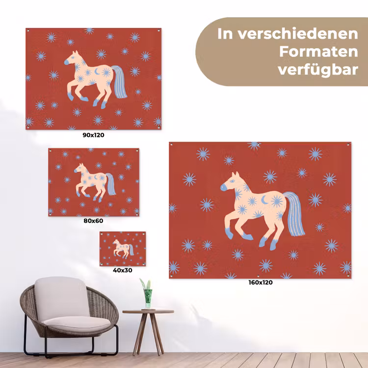 Gartenposter - Tiere – Sterne – Mond – Abstrakt – Rot — 6