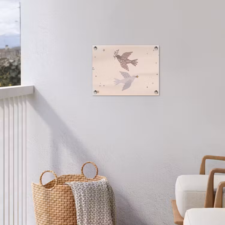 Gartenposter - Vogel – Beeren – Natur – Modern – Beige — 5