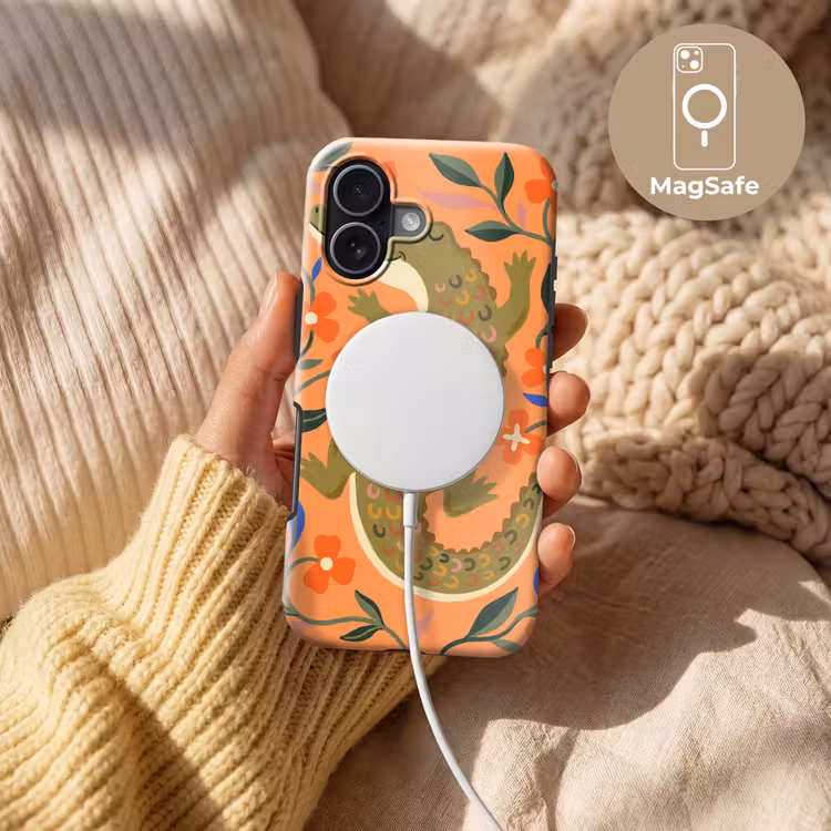 Handyhülle Toughcase - Tiere – Blumen – Orange – Illustration – Natur — 8
