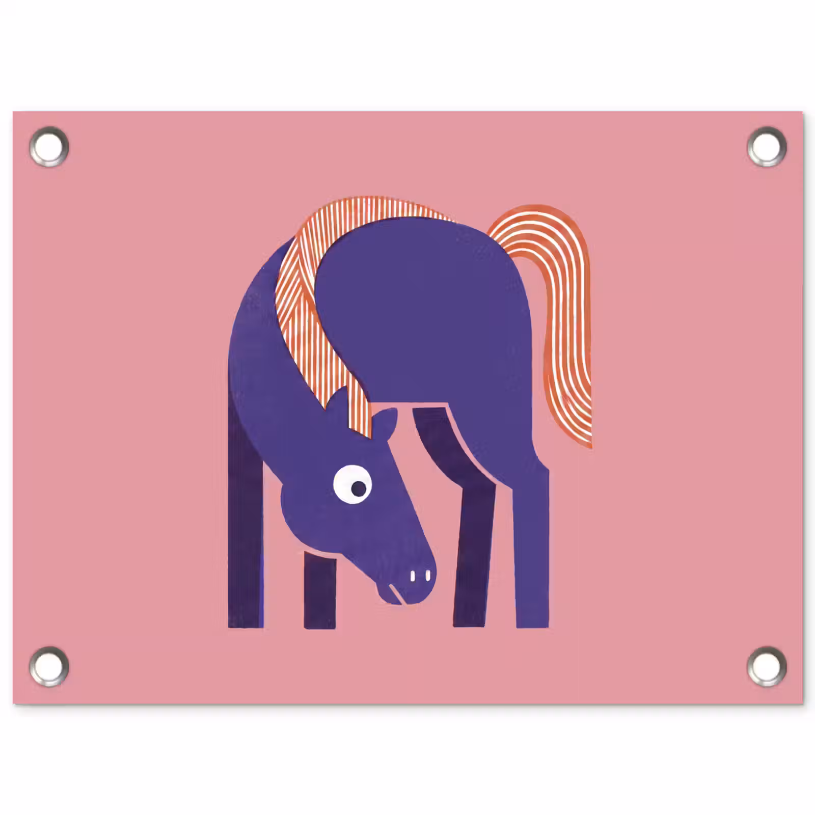 Gartenposter - Pferd – Abstrakt – Tiere – Modern – Blau — 1