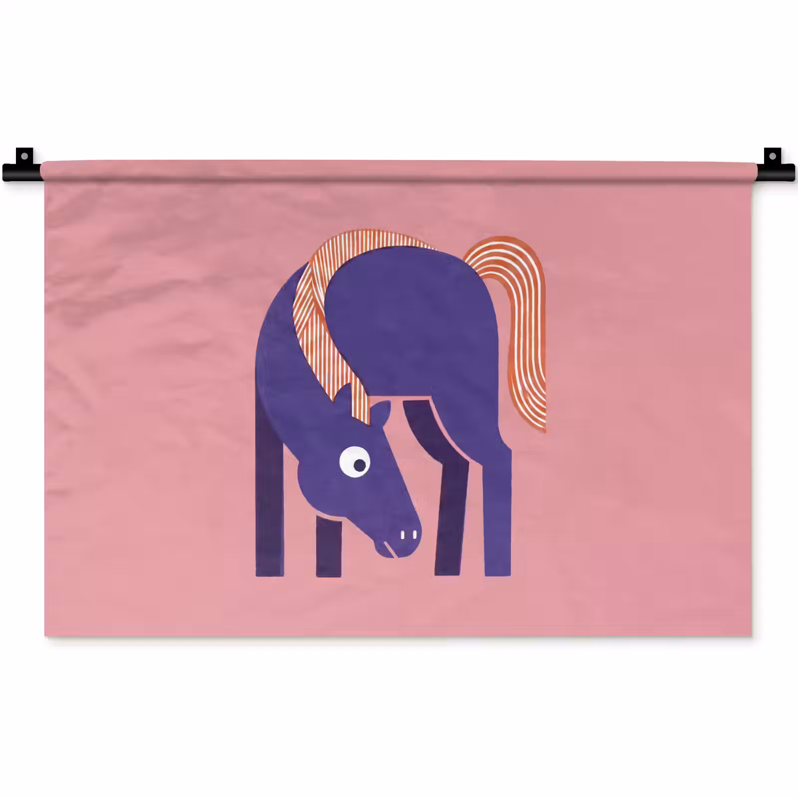 Wandteppich - Pferd – Abstrakt – Tiere – Modern – Blau — 1