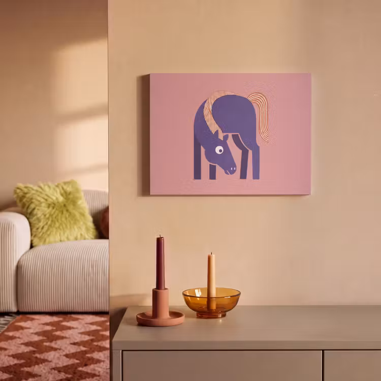 Akustikbild - Pferd – Abstrakt – Tiere – Modern – Blau — 2
