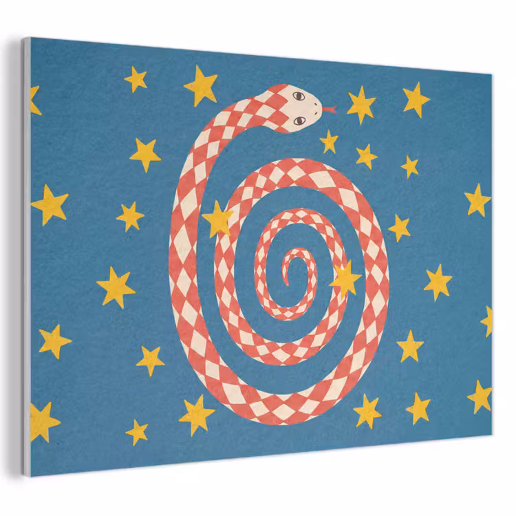 Akustikbild - Schlange – Spirale – Tiere – Illustration – Rot — 1