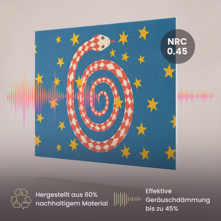 Akustikbild - Schlange – Spirale – Tiere – Illustration – Rot — 3
