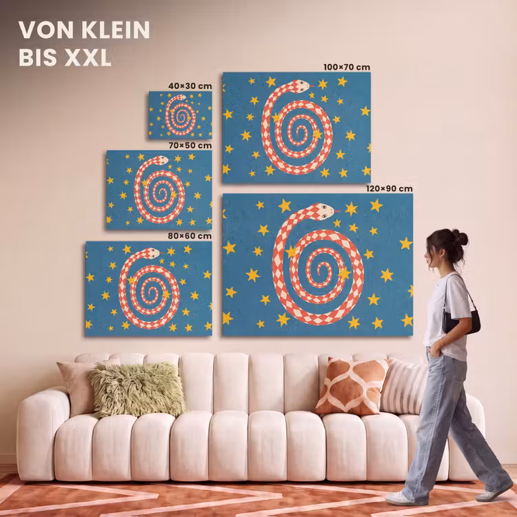Akustikbild - Schlange – Spirale – Tiere – Illustration – Rot — 7