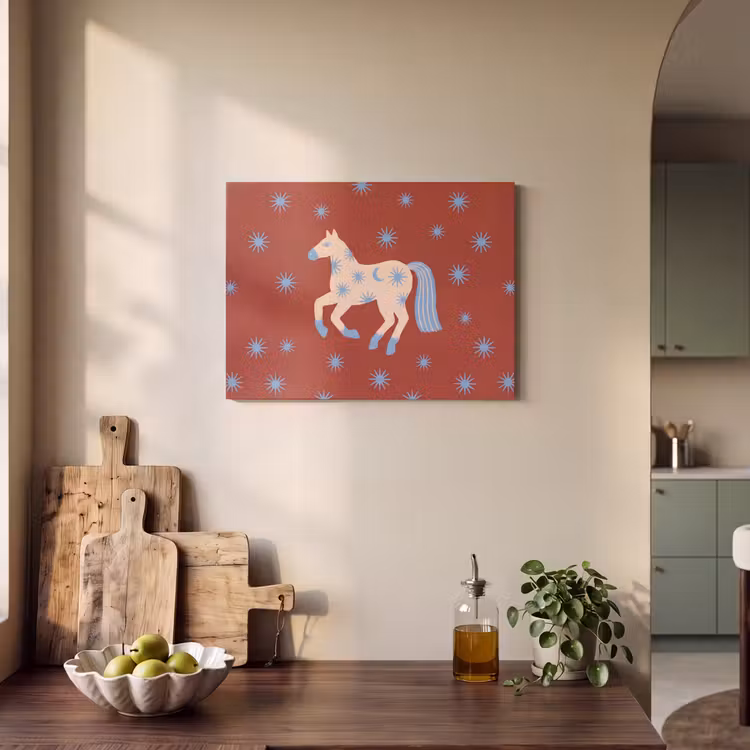 Akustikbild - Tiere – Sterne – Mond – Abstrakt – Rot — 4