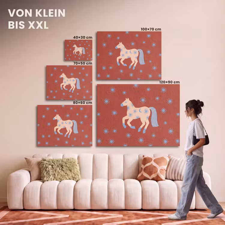 Akustikbild - Tiere – Sterne – Mond – Abstrakt – Rot — 7