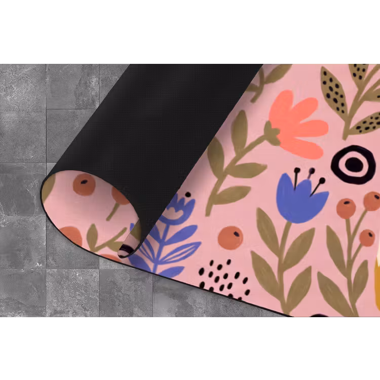 Küchenläufer - Katze – Blumen – Tiere – Modern – Rosa — 4