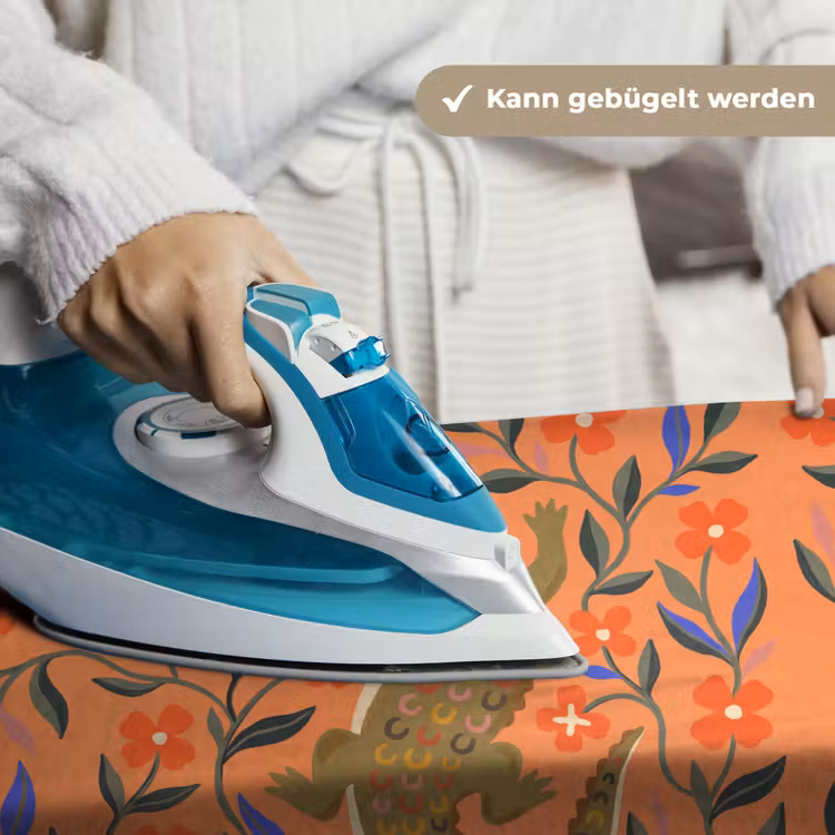 Wandteppich - Tiere – Blumen – Orange – Illustration – Natur — 10