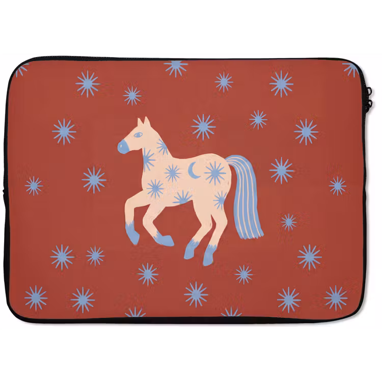 Laptop hülle - Tiere – Sterne – Mond – Abstrakt – Rot — 1