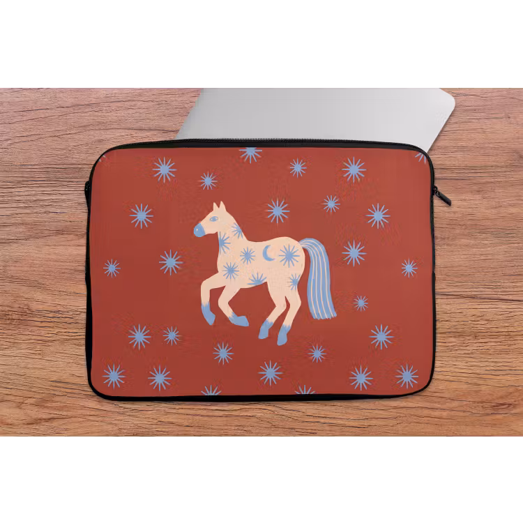 Laptop hülle - Tiere – Sterne – Mond – Abstrakt – Rot — 2