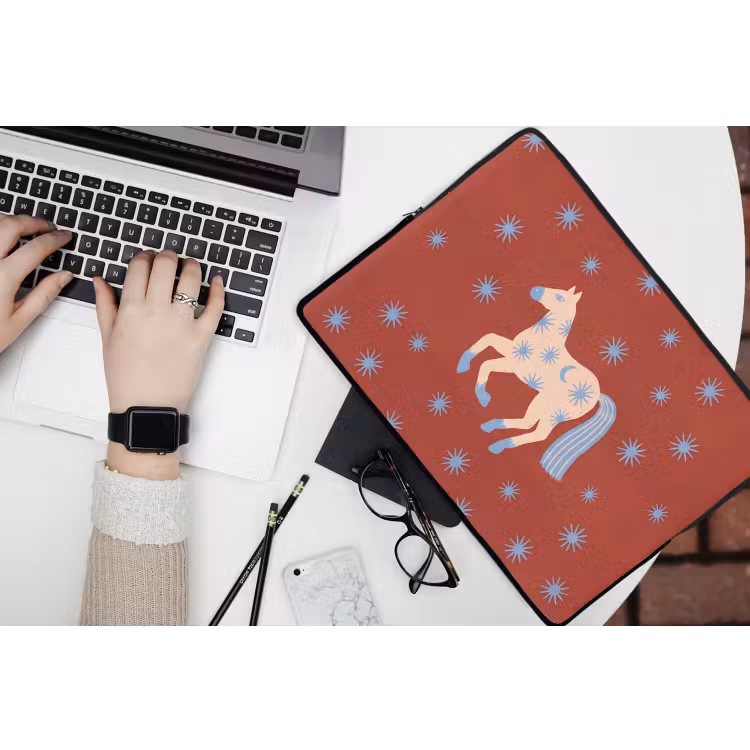 Laptop hülle - Tiere – Sterne – Mond – Abstrakt – Rot — 3