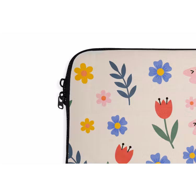 Laptop hülle - Vögel – Blumen – Folk – Bunt – Tiere — 5