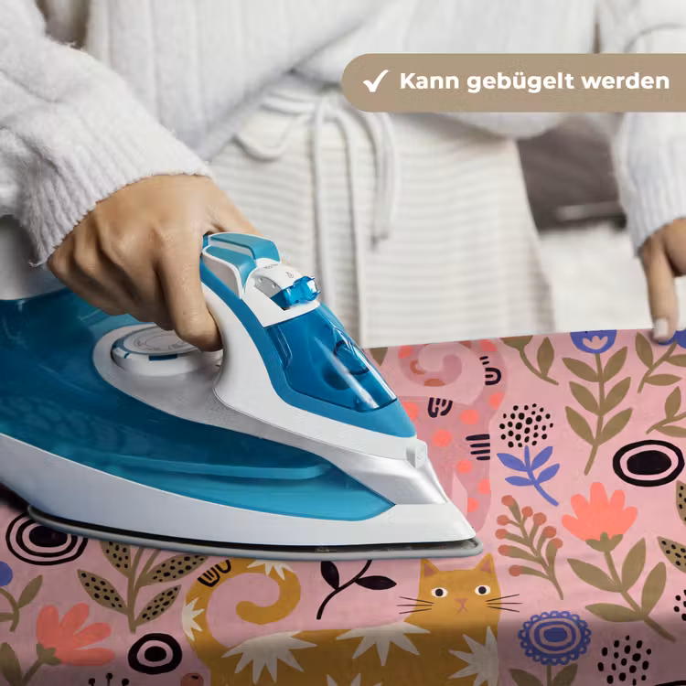 Wandteppich - Katze – Blumen – Tiere – Modern – Rosa — 10