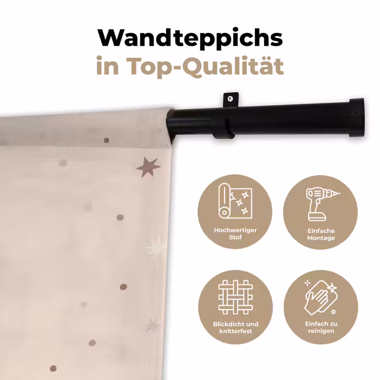 Wandteppich - Vogel – Beeren – Natur – Modern – Beige — 7