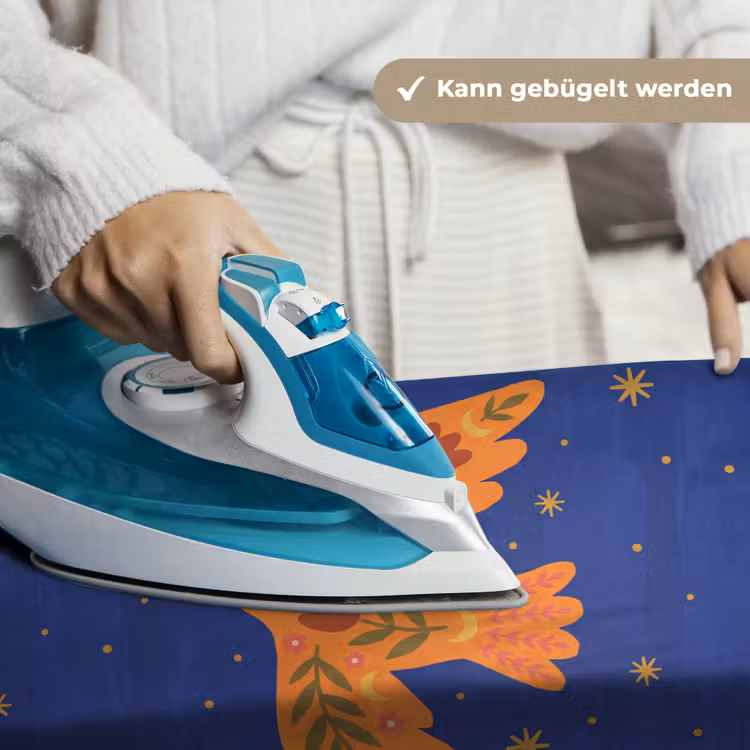 Wandteppich - Vogel – Blumen – Dekorativ – Orange – Blau — 10