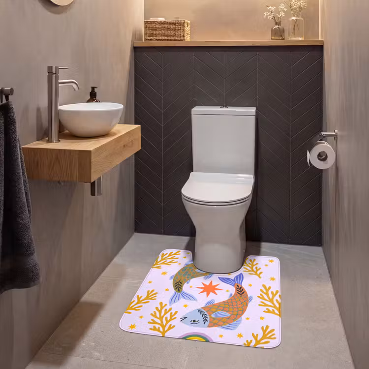WC Vorleger - Fisch – Unterwasser – Tiere – Abstrakt – Farbenfroh — 2