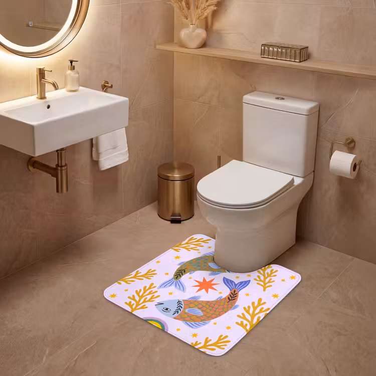 WC Vorleger - Fisch – Unterwasser – Tiere – Abstrakt – Farbenfroh — 4